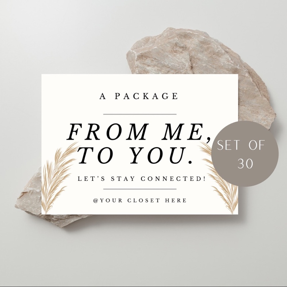 SET OF 30 Thank You Cards - 5x7 - Poshmark Packaging - FREE Personalization